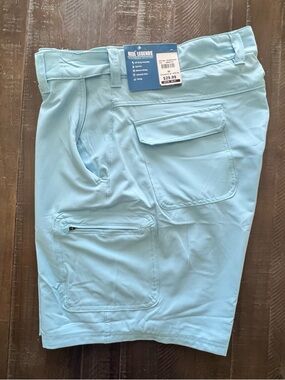 Reel Legends Men's Sky Blue Cargo Performance Shorts